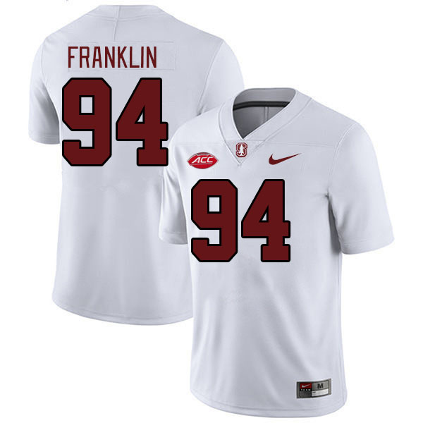 Men #94 Anthony Franklin Stanford Cardinal 2024 ACC Conference College Football Jerseys Stitched-Whi